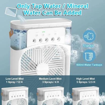 3 in 1 Air Conditioner + Humidifier + LED Light