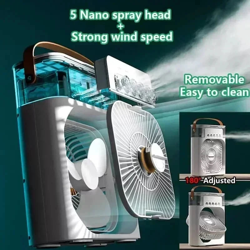 3 in 1 Air Conditioner + Humidifier + LED Light
