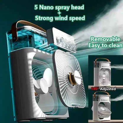 3 in 1 Air Conditioner + Humidifier + LED Light