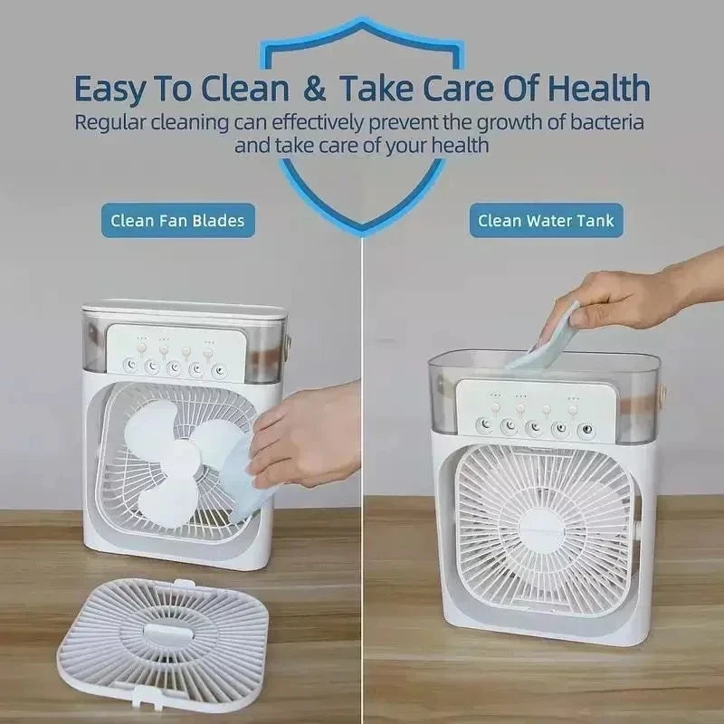 3 in 1 Air Conditioner + Humidifier + LED Light