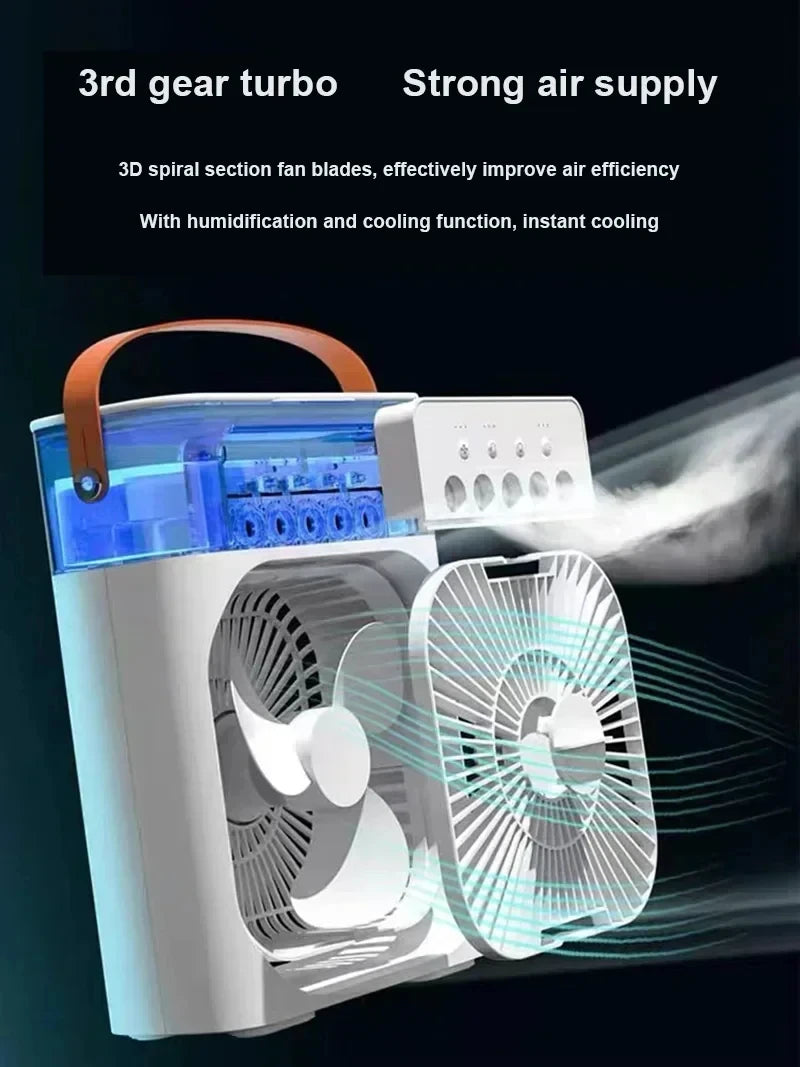 3 in 1 Air Conditioner + Humidifier + LED Light